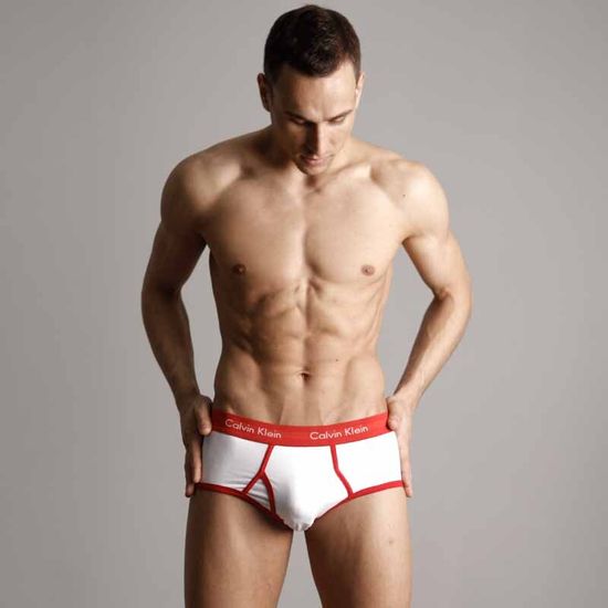 Мужские трусы брифы Calvin Klein 365 White Red Brief