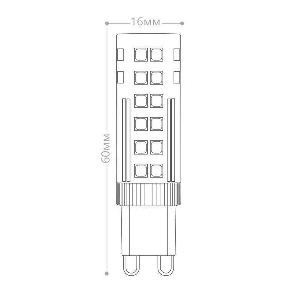 Лампа светодиодная Feron G9 7W 6400K прозрачная LB-433 25768