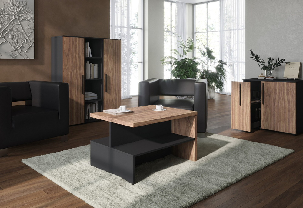 Стол руководителя с тумбой тип 2 VELION VENEER