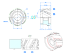 PCD фреза D.80x48x30+DKN Z=3+3 H=3 RH