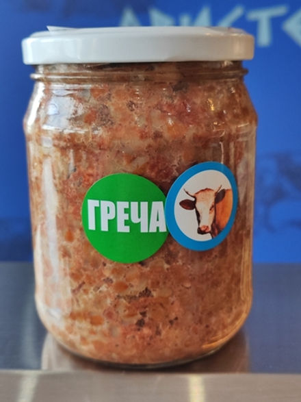 Каша гречневая с говядиной 500 гр, Ломоносовский МК