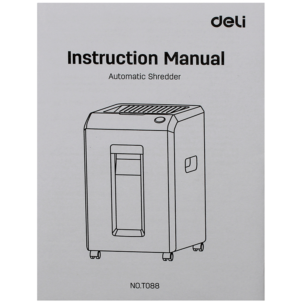 Шредер Deli, 5 уровень секретности (2x12мм), 200 листов, 32 литра, автоматический режим