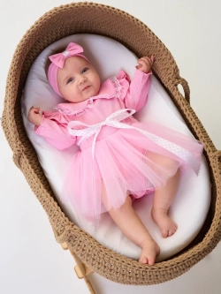 Платье-боди для новорожденной