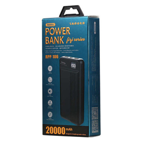 Внешний Аккумулятор (Power Bank) Remax RPP-106 20000 mAh (2A, 2USB, MicroUSB, Type-C, LCD) Черный