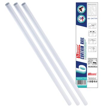 Карниз для ванной П-образный 90х90х90 см. Besser BS 0477A