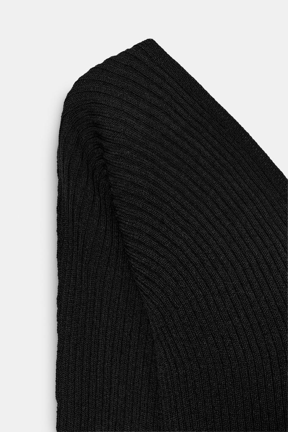 ZARA ОБЛЕГАЮЩИЙ ТОП В РУБЧИК, ЧЕРНЫЙ