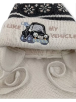 Детская шапка с шарфом для мальчика на весну и осень