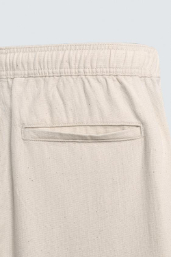 ZARA БРЮКИ RELAXED FIT С РЕЛЬЕФНОЙ СТРУКТУРОЙ, СВЕТЛО-БЕЖЕВЫЙ