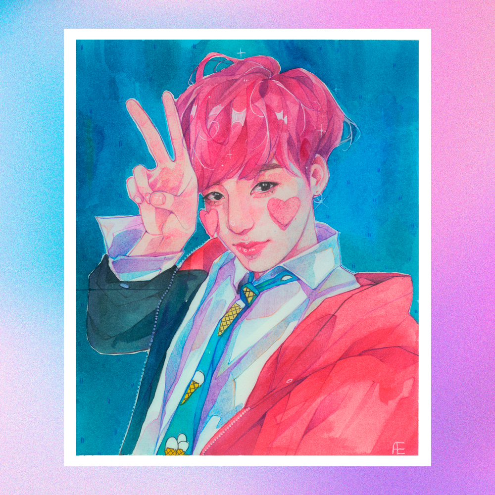 Арт принт / annaermizina.art / BTS / Чонгук #3