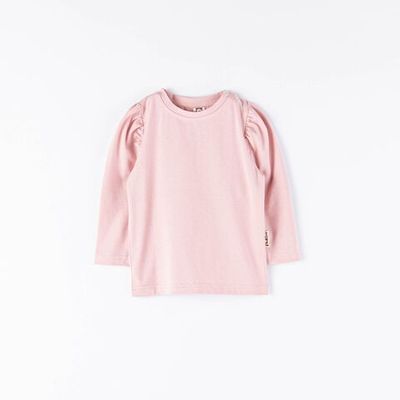 Basic puff long sleeve T-shirt - Blush