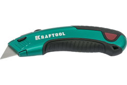 KRAFTOOL  с автостопом 2 лезвия, Универсальный нож (09241)