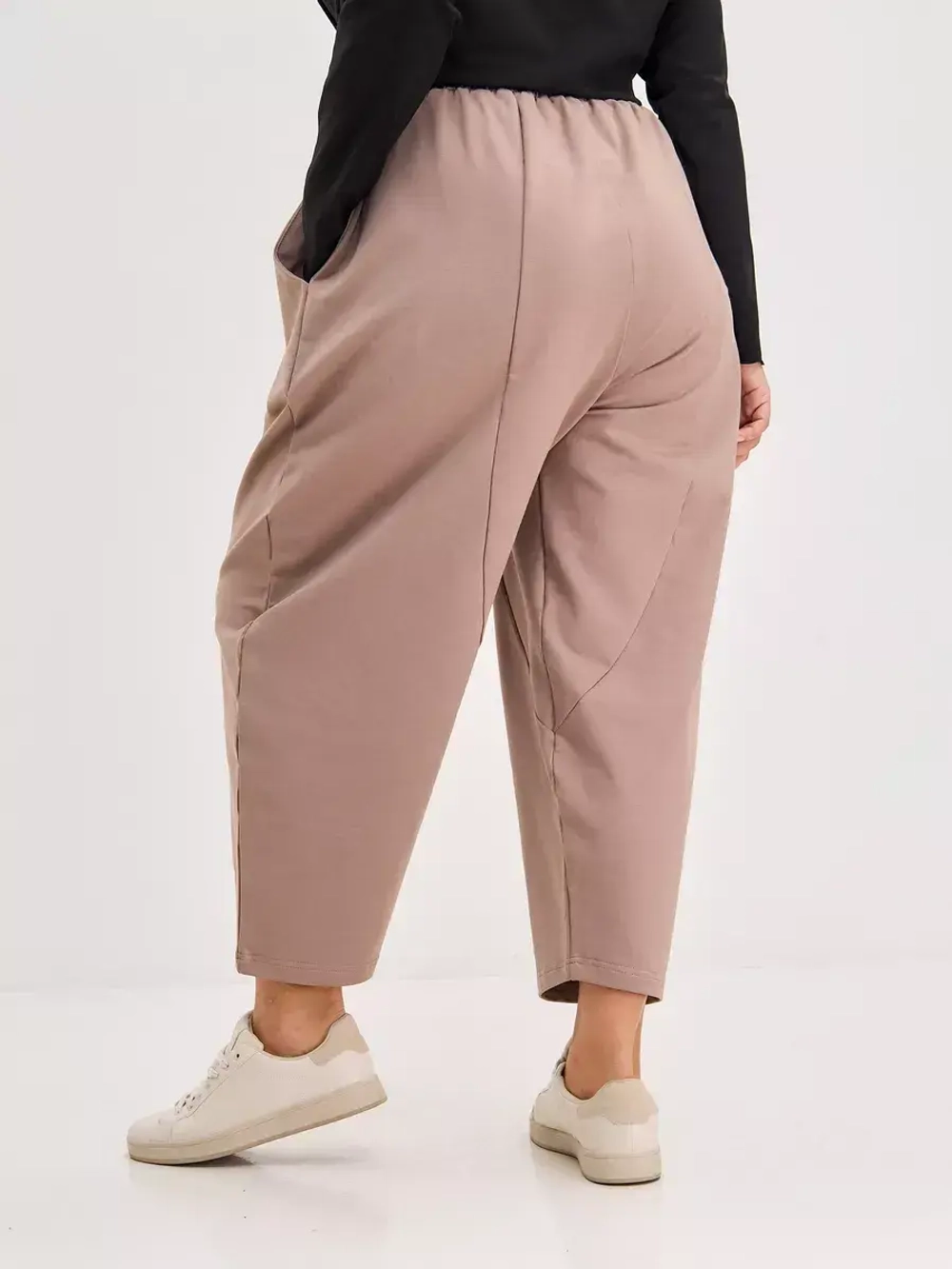 Штаны бананы оверсайз широкие пудровый