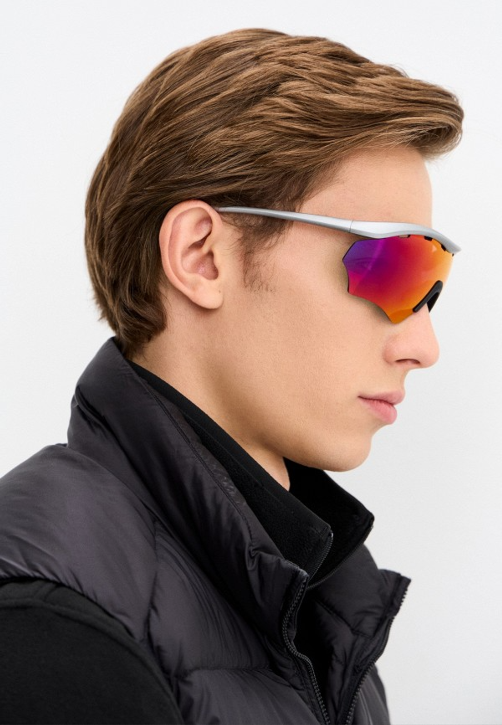 Спортивные очки с диоптриями 720armour RiderB7 / Matte Silver / Red Lens