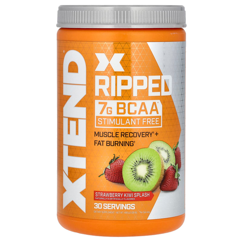 XTEND, Ripped, 7 г аминокислот с разветвленной цепью, со вкусом клубники и киви, 495 г (1,09 фунта)
