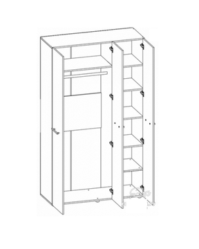 Шкаф ВЕРСАЛЬ для одежды  1200