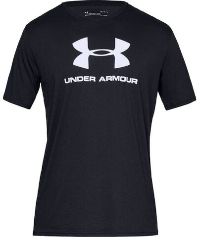Мужская теннисная футболка Under Armour Sportstyle Logo SS - black