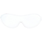 Двусторонняя бело-красная кожаная маска на резинке БДСМ Арсенал 58009