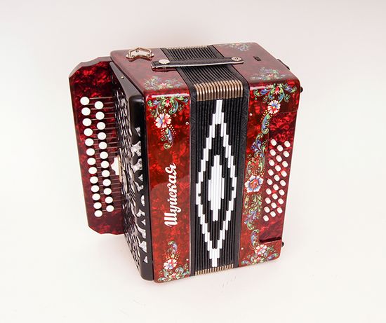 S32XL-A-RED Гармонь "Шуйская" 25х25-III-2, красная, Шуйская гармонь