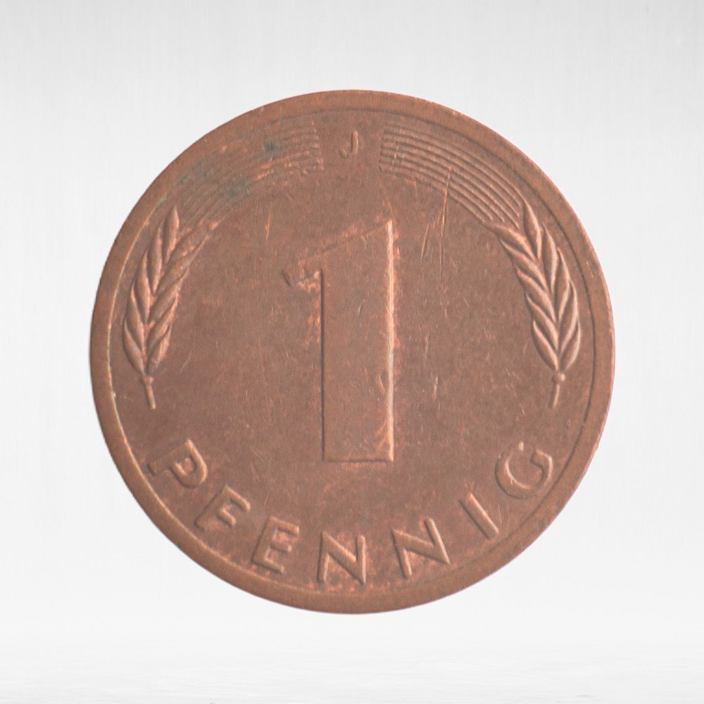 Germany, 1 Pfennig, 1991, (Hamburg Mint - "J"), VF