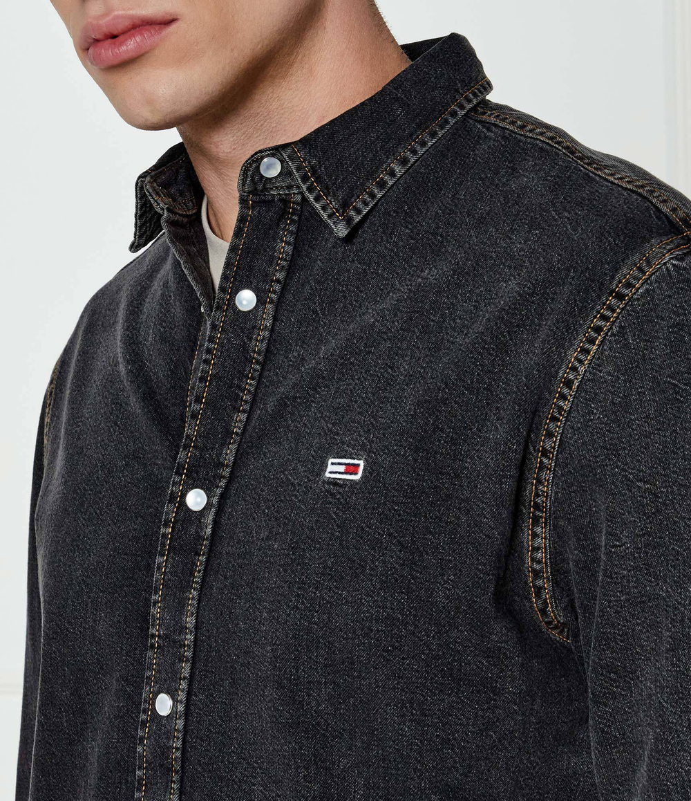 Джинсовая рубашка Tommy Jeans - серый(DM0DM21103)