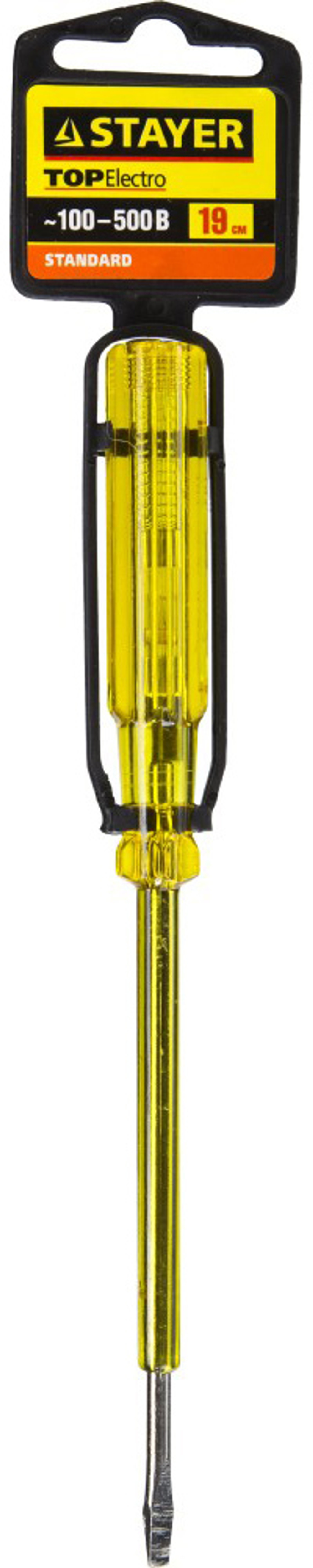 STAYER TOPElectro, 100 - 500 В, 190 мм, электрический пробник (2570-19)
