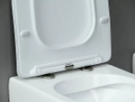 Унитаз подвесной Ceramica Nova Metropol CN4002_1001M_1000 безободковый, с крышкой микролифт, с инсталляцией и белой кнопкой хром матовый