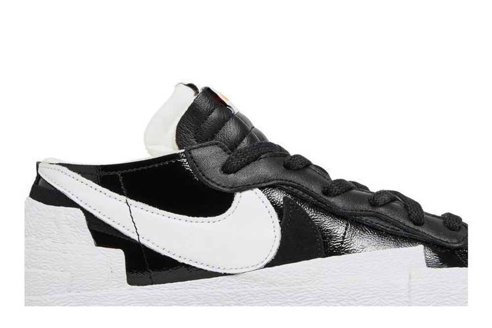 Кроссовки Sacai X Nike Blazer Low Black Patent Leather