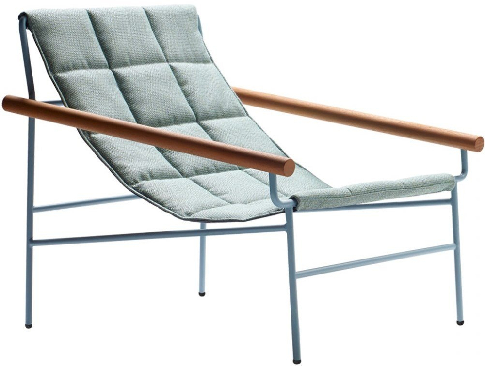 Кресло лаунж металлическое с подушкой Scab Design Dress Code Glam Outdoor, голубой