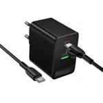 Borofone BAS16A Erudite PD45W(1C1A) зарядное устройство набор (Type-C на Type-C) (black)