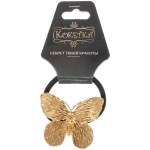 Резинка для волос с декором «AKS - DesignPRO», бабочка, цвет золото, 5*4,5см