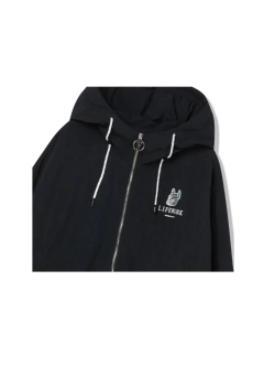 Удлиненная ветровка с капюшоном