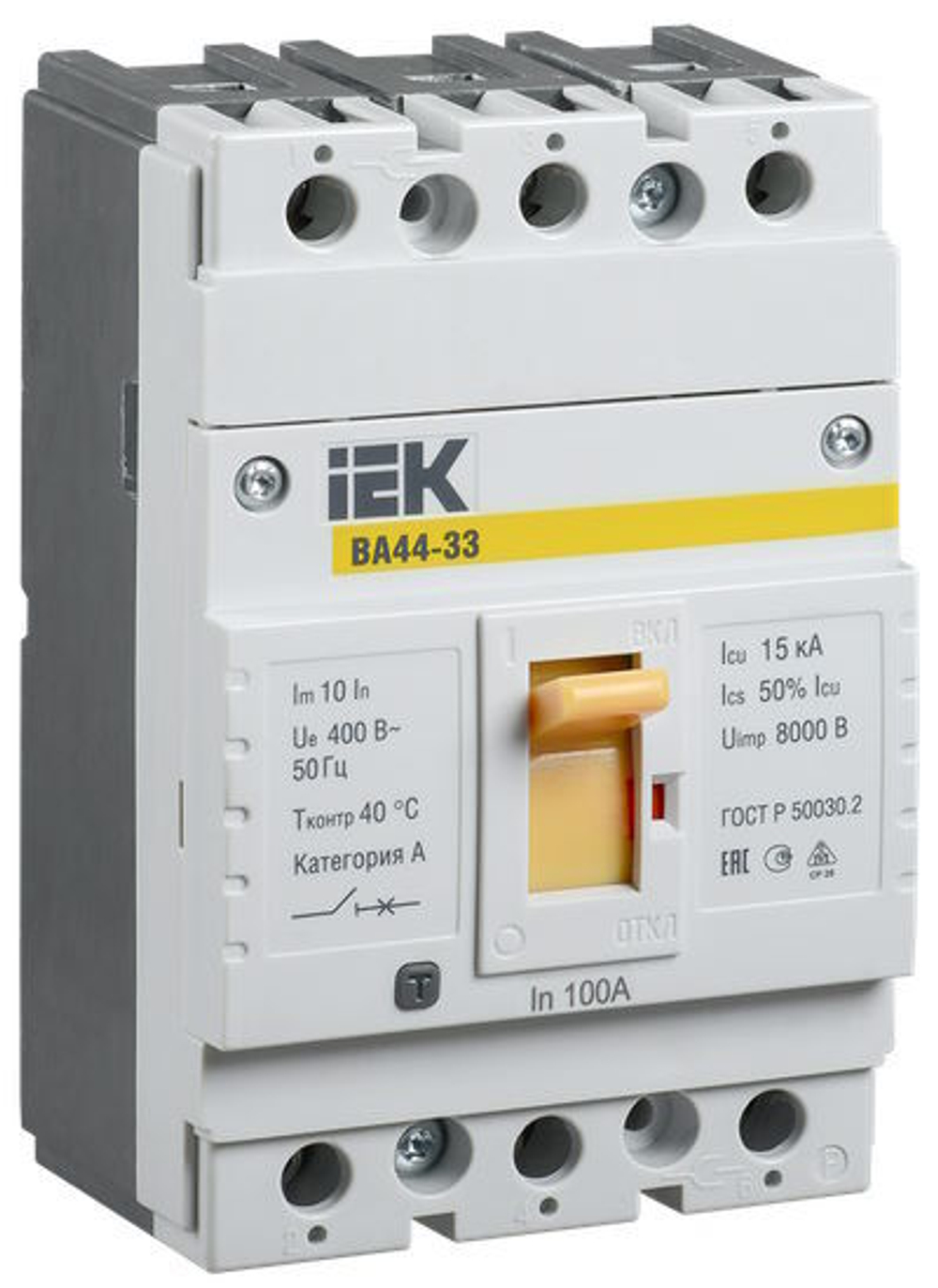 Автоматический выключатель в литом корпусе IEK SVA4410-3-0100
