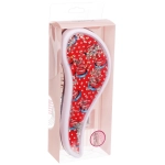 Расческа массажная компактная «КАЛИСТО», блестки, микс 4 дизайна, 18*7,5см (PVC коробка)