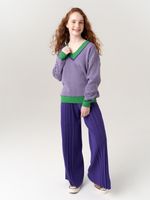 Джемпер для девочки AT954 сиренево-зеленый