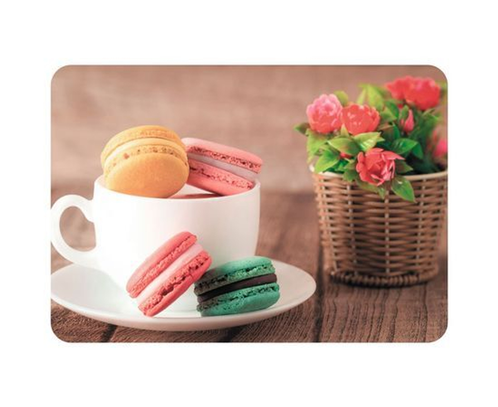 Термосалфетка сервировочная МАКАРУНЫ 40*28см, ПВХ, PPM-01-M, Рыжий Кот