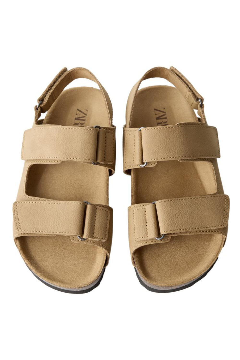 ZARA САНДАЛИИ С РЕМЕШКАМИ, КОРИЧНЕВЫЙ