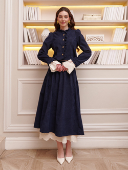 Юбка бохо вельветовая миди