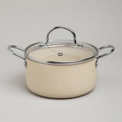 КАСТРЮЛЯ AGNESS С АНТИП. ПОКР. И СТЕКЛ. КРЫШКОЙ 1350 МЛ, 16*8 СМ