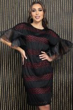 Платье Звездное волшебство (черно-красное) П11698 LT Collection