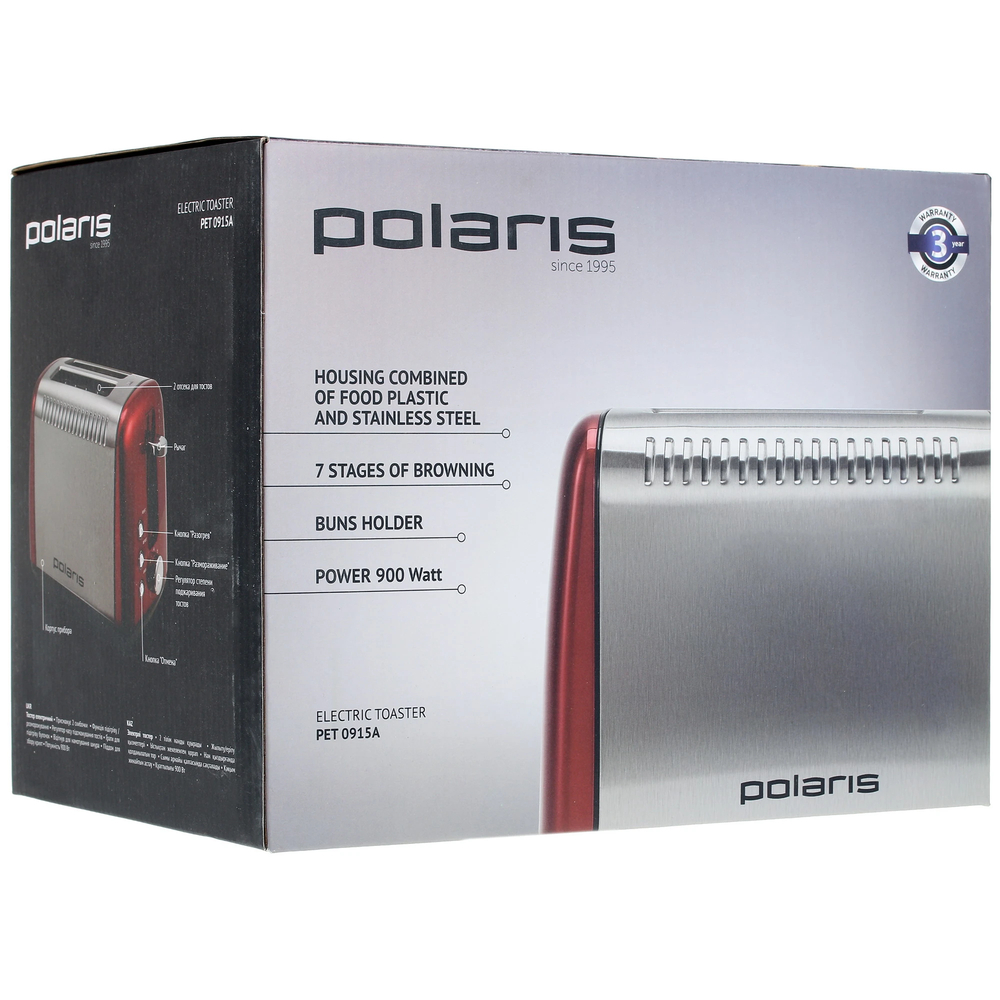 Тостер POLARIS PET 0915A Красный