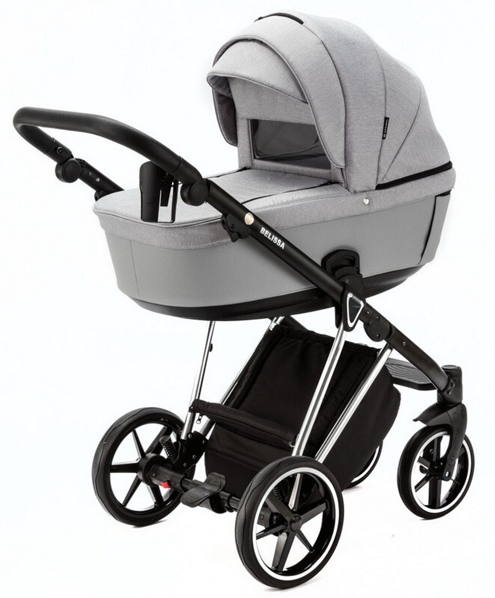 Детская коляска Adamex Belissa Special Edition 3 в 1 B-PS586 (СВ.СЕР ХРОМ.РАМ)
