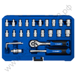 ЗУБР А-57, 57 предм., (1/4″), универсальный набор инструмента, Профессионал (27671-H57)