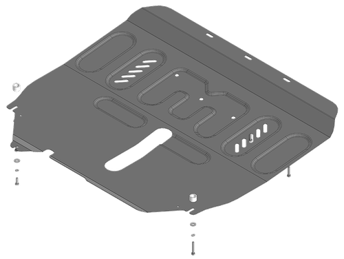 Защита картера Двигателя, КПП. 2 мм, Сталь. для Dongfeng 580 2018-н.в. MOTODOR.78601