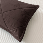 Велюровое покрывало в клетку с наволочками OVL037