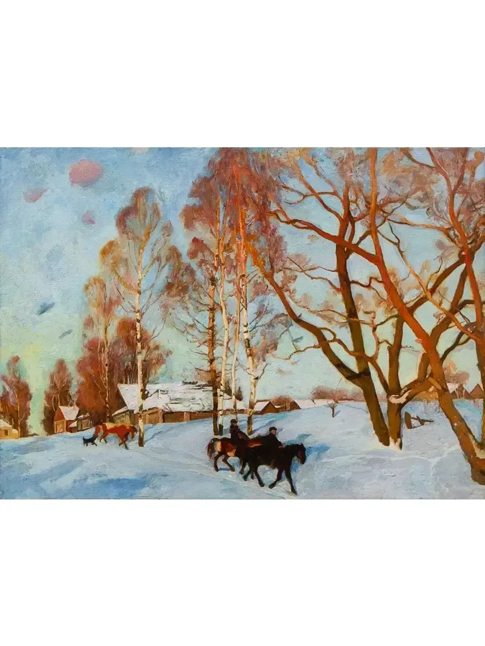 Картина маслом Мартовское солнце Гончарова