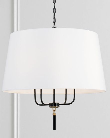 Люстра “Аврора” с чёрным металлическим акцентом