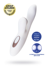 Вибратор Satisfyer Pro+ G-Spot, с вакуум-волновым стимулятором, силикон, белый, 22 см