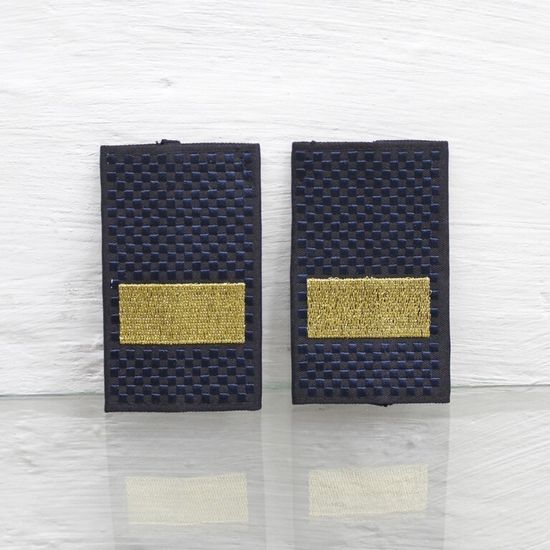 Фальшпогоны тканые "Полиция МВД" нов\обр иссиня-чёрные (Ст. Сержант)