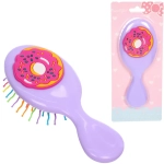 Расческа массажная детская «МИЛА», пончик, цвет фиолетовый, 14*5,5см (блистер)