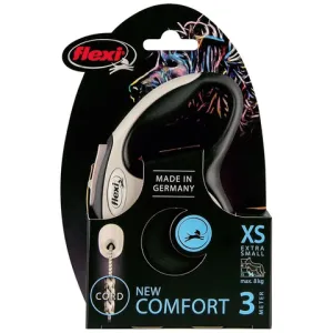 Рулетка flexi NEW LINE Comfort XS (до 8 кг) трос 3 м серый/черный